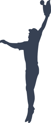 Baseball Player Catching Ball Sticker