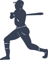 Baseball Player Swinging Bat Sticker