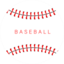 Baseball Red Stitches And Lettering Sticker
