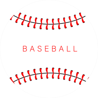 Baseball Red Stitches And Lettering Sticker