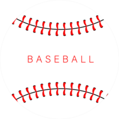 Baseball Red Stitches And Lettering Sticker