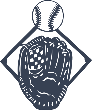 Baseball Softball Diamond Glove And Ball Sticker