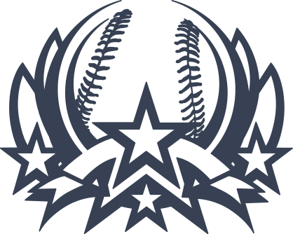 Baseball Softball With Stars Sticker