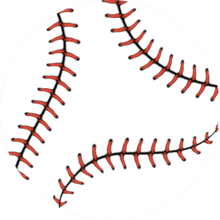 Baseball Stitches, Softball Laces Isolated On White Sticker