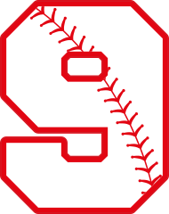 Baseball Style Number 9 With Seam Sticker