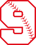 Baseball Style Number 9 With Seam Sticker