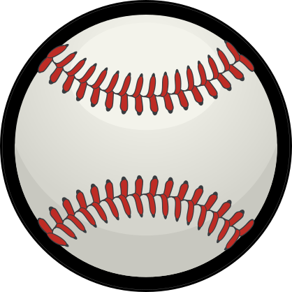 Baseball with Red Seams Sticker