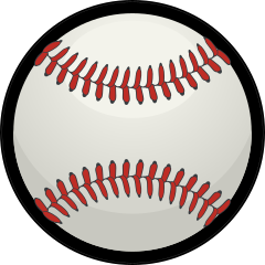 Baseball with Red Seams Sticker