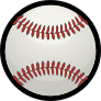 Baseball with Red Seams Sticker