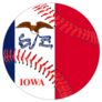 Baseball With The Iowa State Flag Sticker