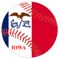 Baseball With The Iowa State Flag Sticker