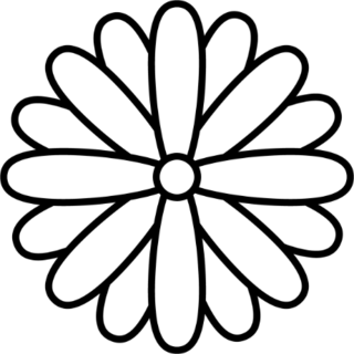Basic Daisy Outline Sticker