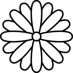 Basic Daisy Outline Sticker