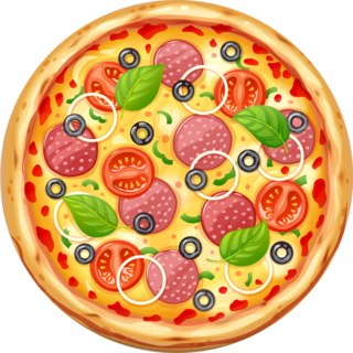 Basil Tomato Pizza Sticker