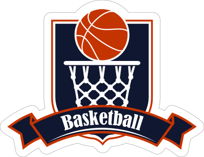 Basketball Badge Sticker