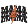 Basketball Mama Retro Sticker