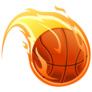 Basketball On Fire Sticker