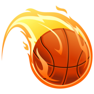 Basketball On Fire Sticker