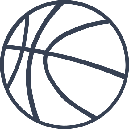 Basketball Outline Sticker