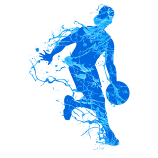 Basketball Player Splash Paint On A White Background sticker