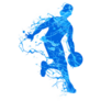 Basketball Player Splash Paint On A White Background sticker