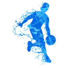 Basketball Player Splash Paint On A White Background sticker