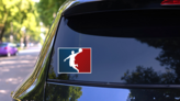 Basketball Player Sticker on a Rear Car Window (New) example