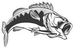Bass Fish Sticker