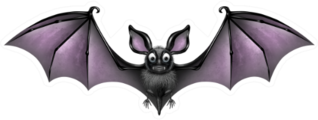 Bat Creepy And Cute Flying Webbed Winged Animal Sticker