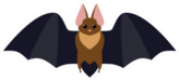 Bat Flat Illustration Sticker