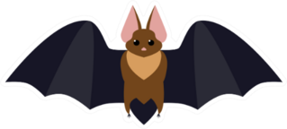 Bat Flat Illustration Sticker