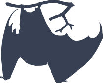 Bat Hanging From A Branch Sticker