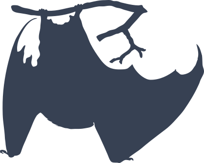 Bat Hanging From A Branch Sticker