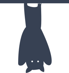 Bat Hanging Upside Down Sticker