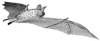 Bat Polygonal Lines Illustration Sticker