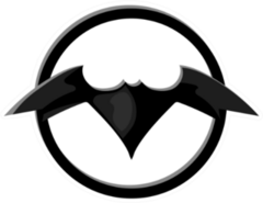 Bat Sign In Circle Sticker