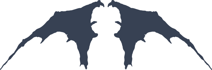 Bat Wings Facing Down Sticker