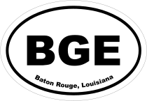 Baton Rouge, Louisiana Oval Stickers