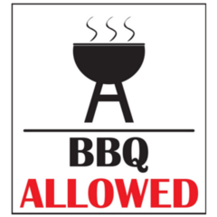 Bbq Allowed Here Sign Sticker