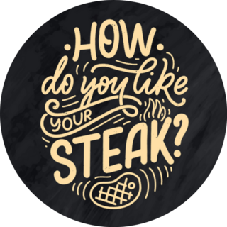 Bbq Fun Slogan How Do You Like Your Steak? Sticker
