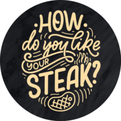 Bbq Fun Slogan How Do You Like Your Steak? Sticker