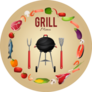 Bbq Grill Menu Poster Sticker