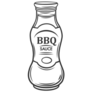 Bbq Sauce In Bottle Icon Sticker