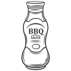 Bbq Sauce In Bottle Icon Sticker