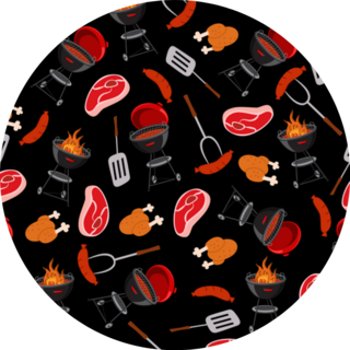 Bbq Seamless Pattern Sticker