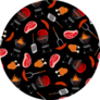 Bbq Seamless Pattern Sticker