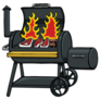 Bbq Smoker Cartoon Sticker