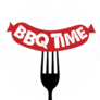 Bbq Time Hand Drawn Sausage Typography Sticker