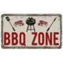 Bbq Zone Vintage Metal Sign Sticker