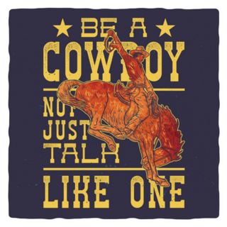 Be A Cowboy Illustration Sticker